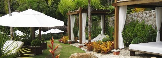 Área de estar en el jardín